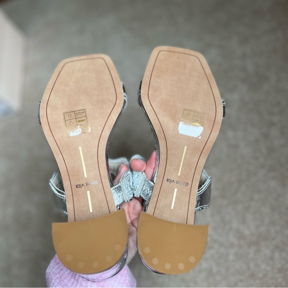 NIB Dolce Vita Ilva Mid Sandal in silver size 7 - Picture 6 of 7